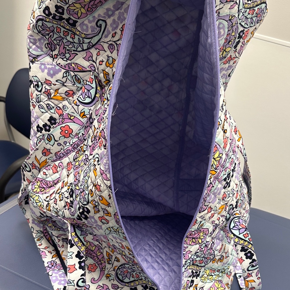 Vera Bradley Paisley Quilted Travel Tote - Purple Multi - Picture 4 of 4